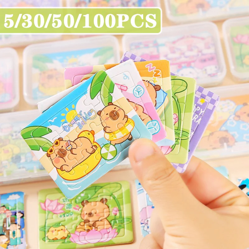 Photography Paper - 5-100PCS Cartoon Animal Capybara Paper Jigsaw