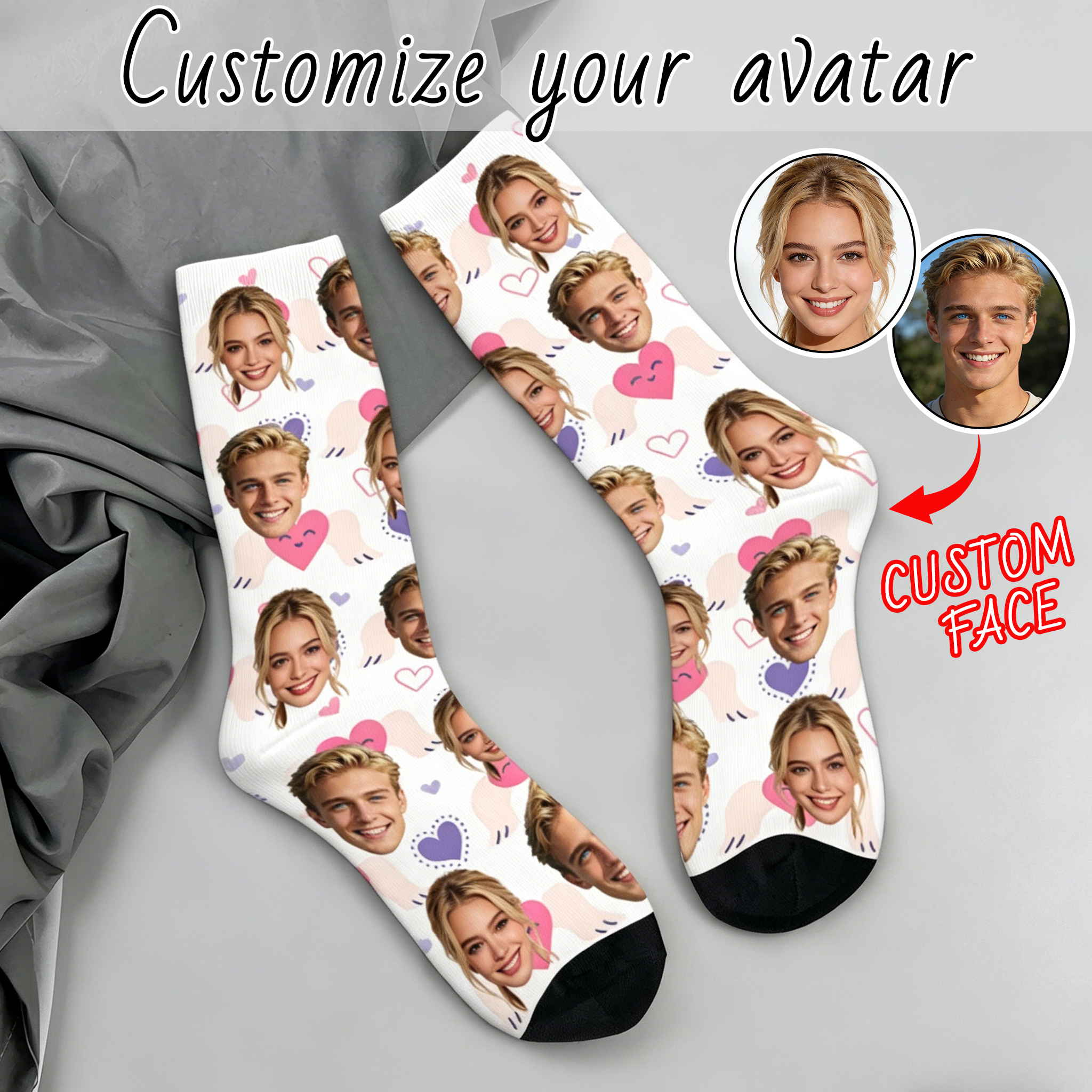 Photography Object - Custom avatar socks for men and