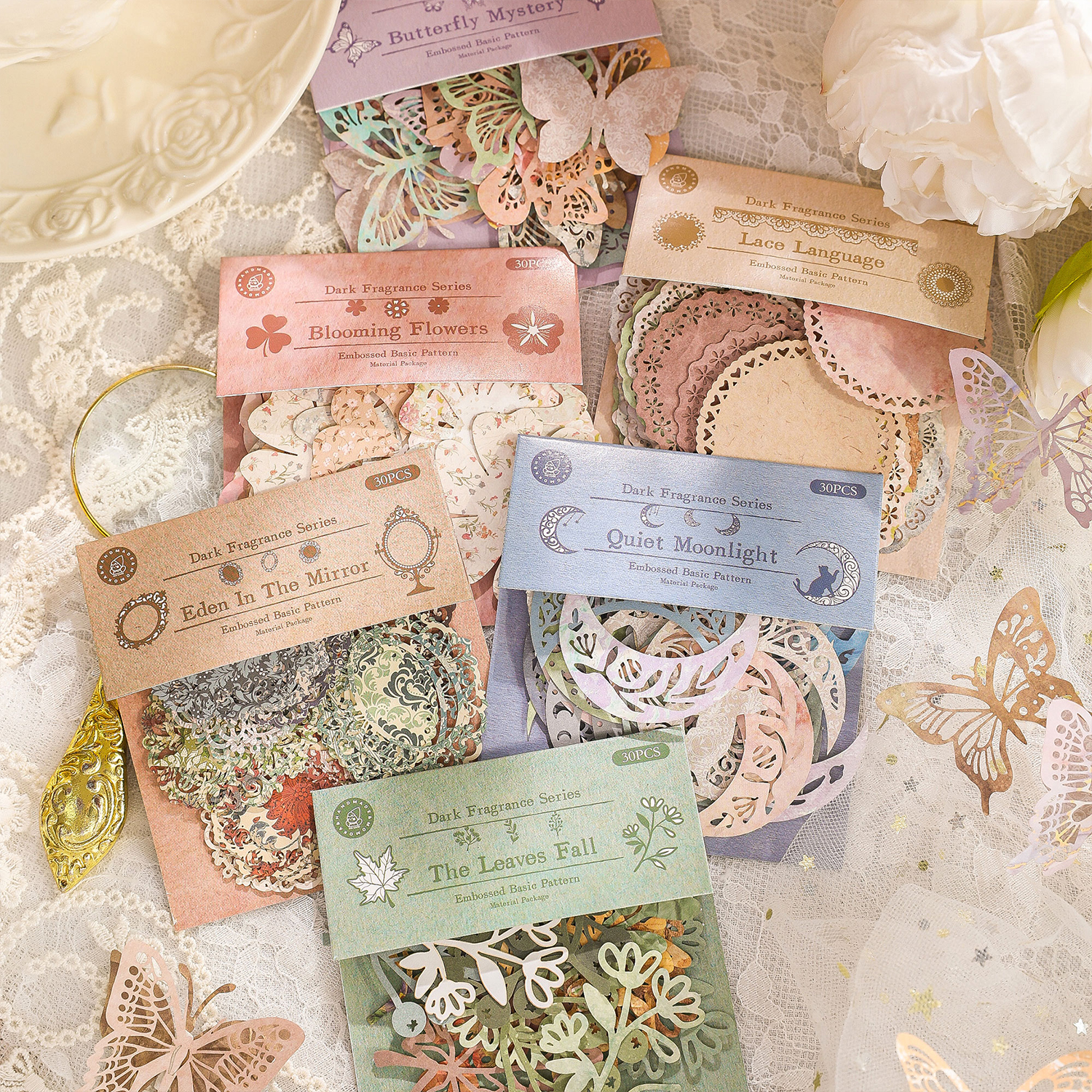 Photography Journal - 30pcs/pack Decor Scrapbook Hollow lace Materials