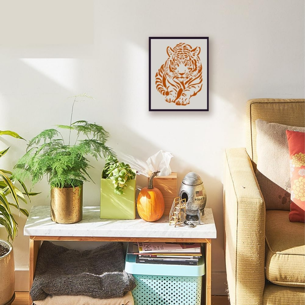 Tiger Stencil with Paint Brush - Photography Technique 리뷰 및 가격