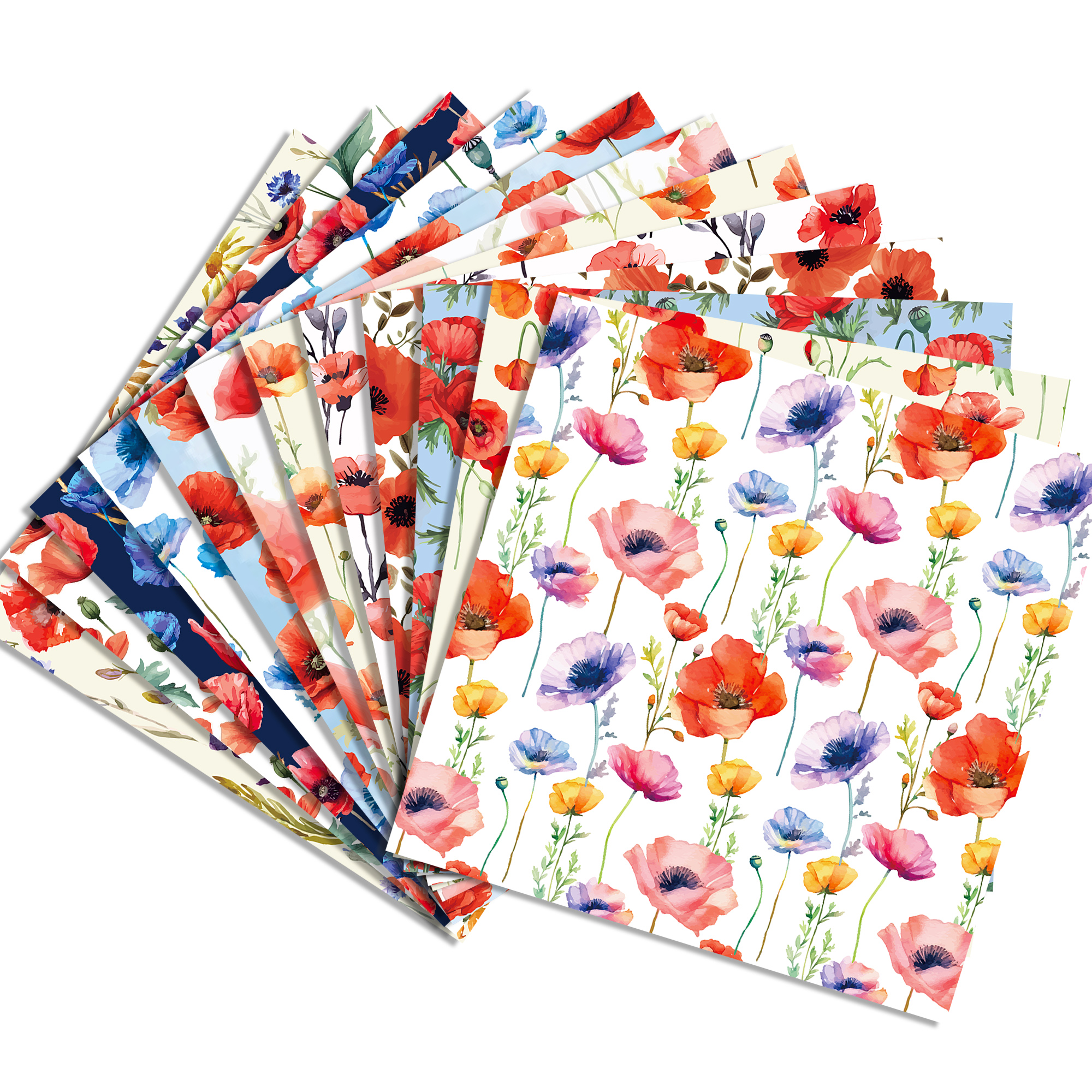 24pcs 30*30cm Poppy Red Flower - Photography Paper 리뷰 및 가격