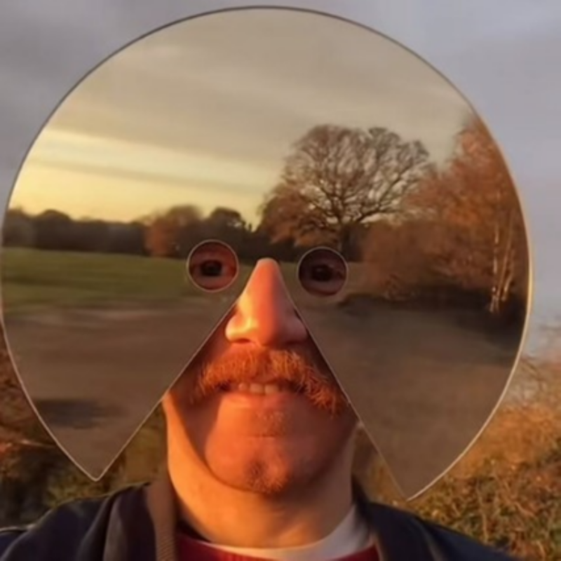 Full Face Round Mirror Mask Vi - Photography Jokes 리뷰 및 가격