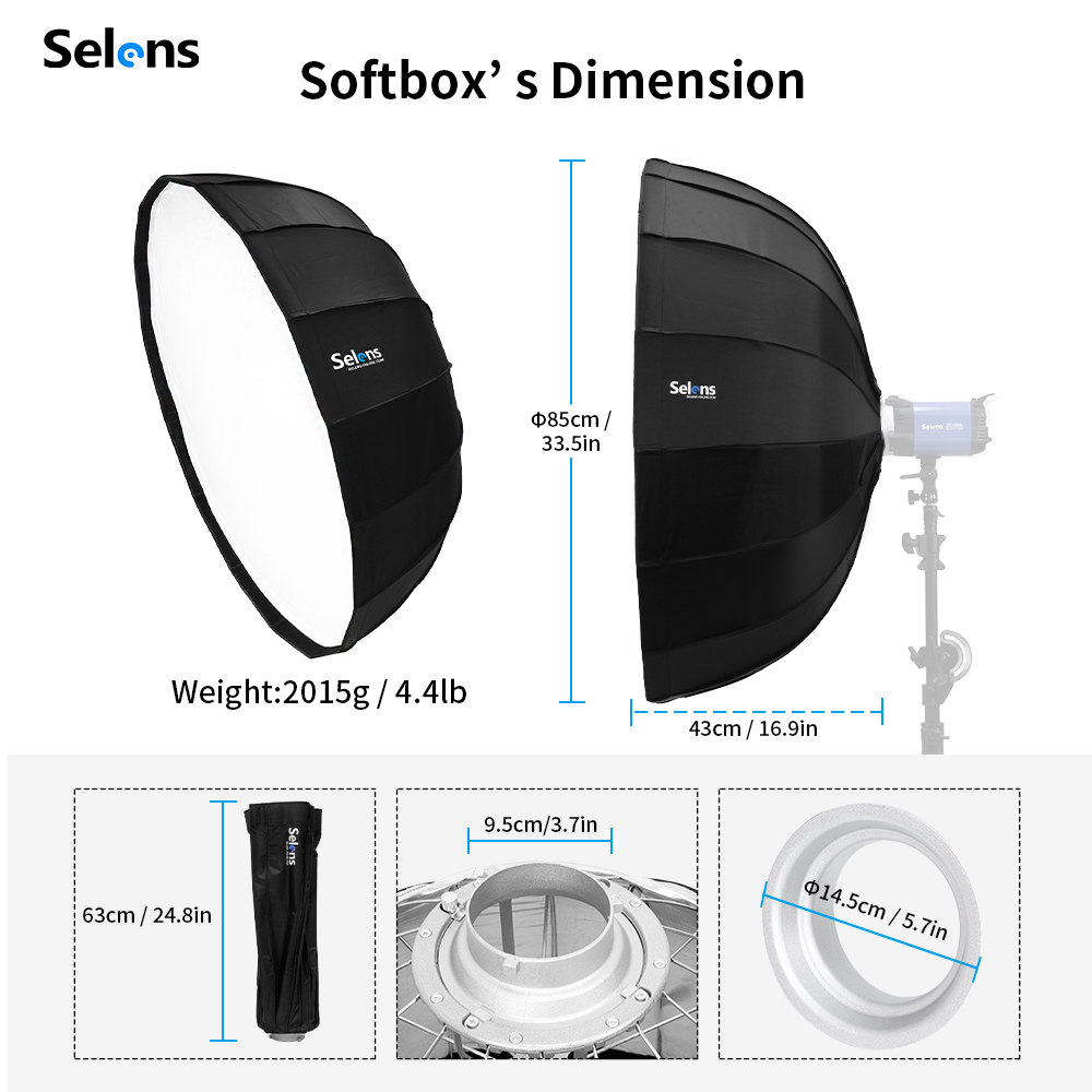 Selens 85cm Umbrella Radar Sof - Photography Umbrella Light 리뷰 및 가격