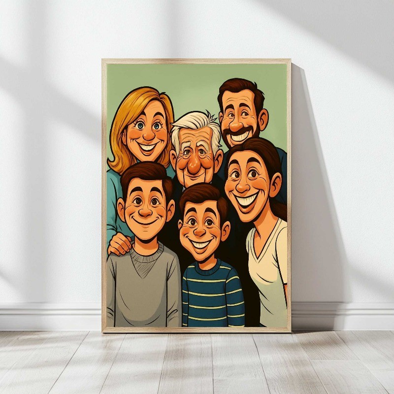 Custom Family Cartoon Poster F - Photography Poster 리뷰 및 가격