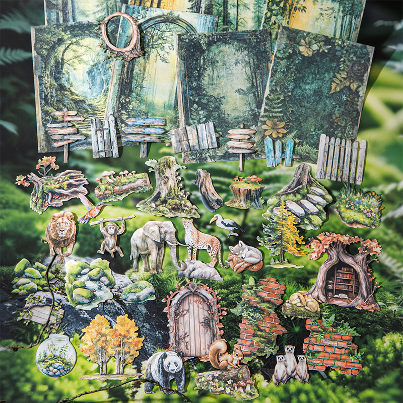 100pcs/box forest animals Deco - Photography Journal 리뷰 및 가격