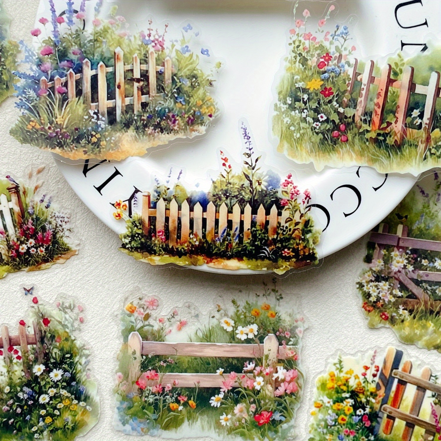 10pcs Plant Flowers Sticker PE - Photography Journal 리뷰 및 가격