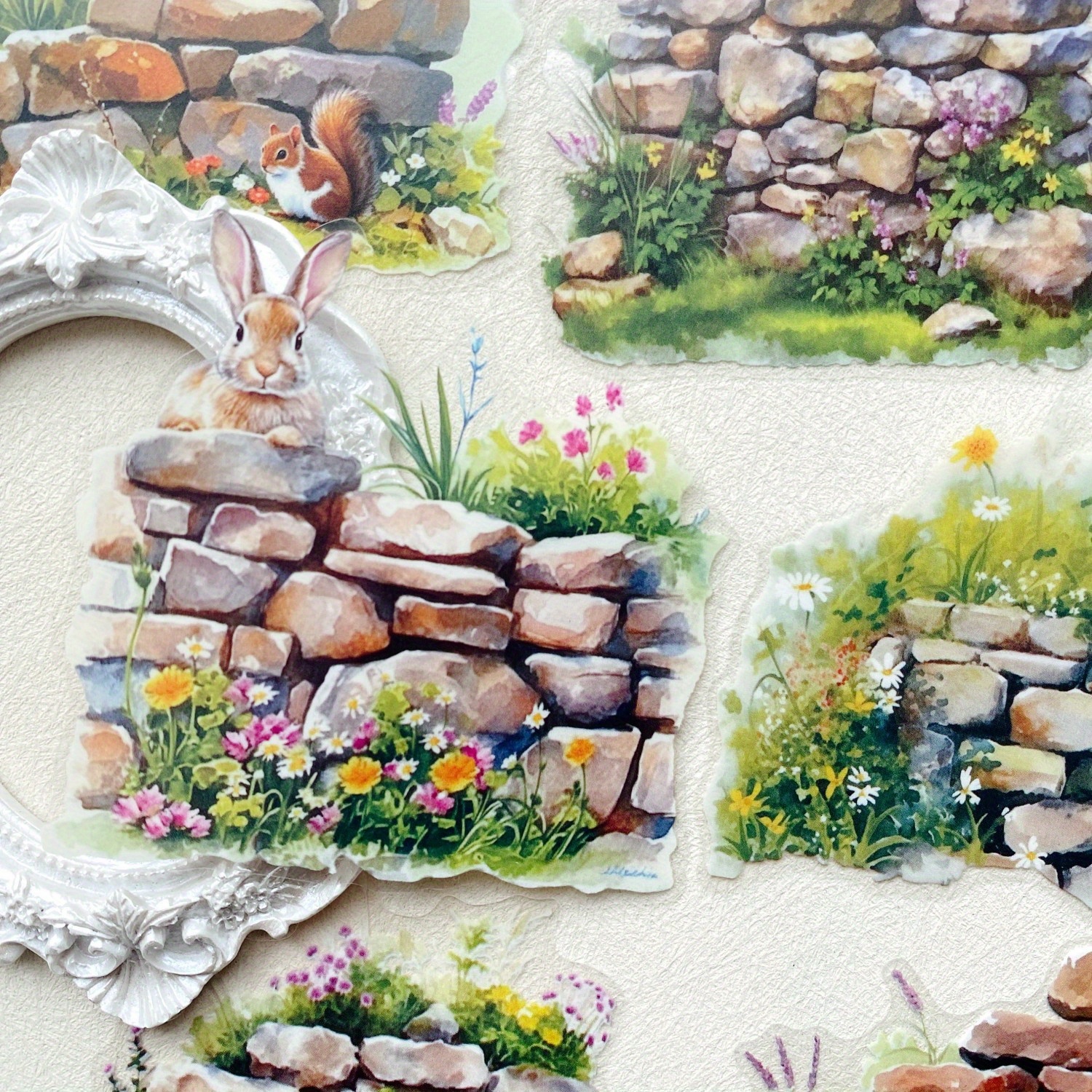 10pcs Plant Flowers Sticker PE - Photography Journal 리뷰 및 가격