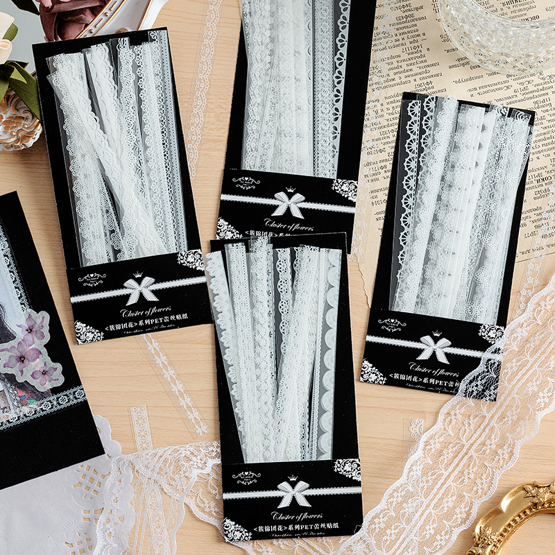 30pcs Retro Floral White Lace  - Photography Journal 리뷰 및 가격