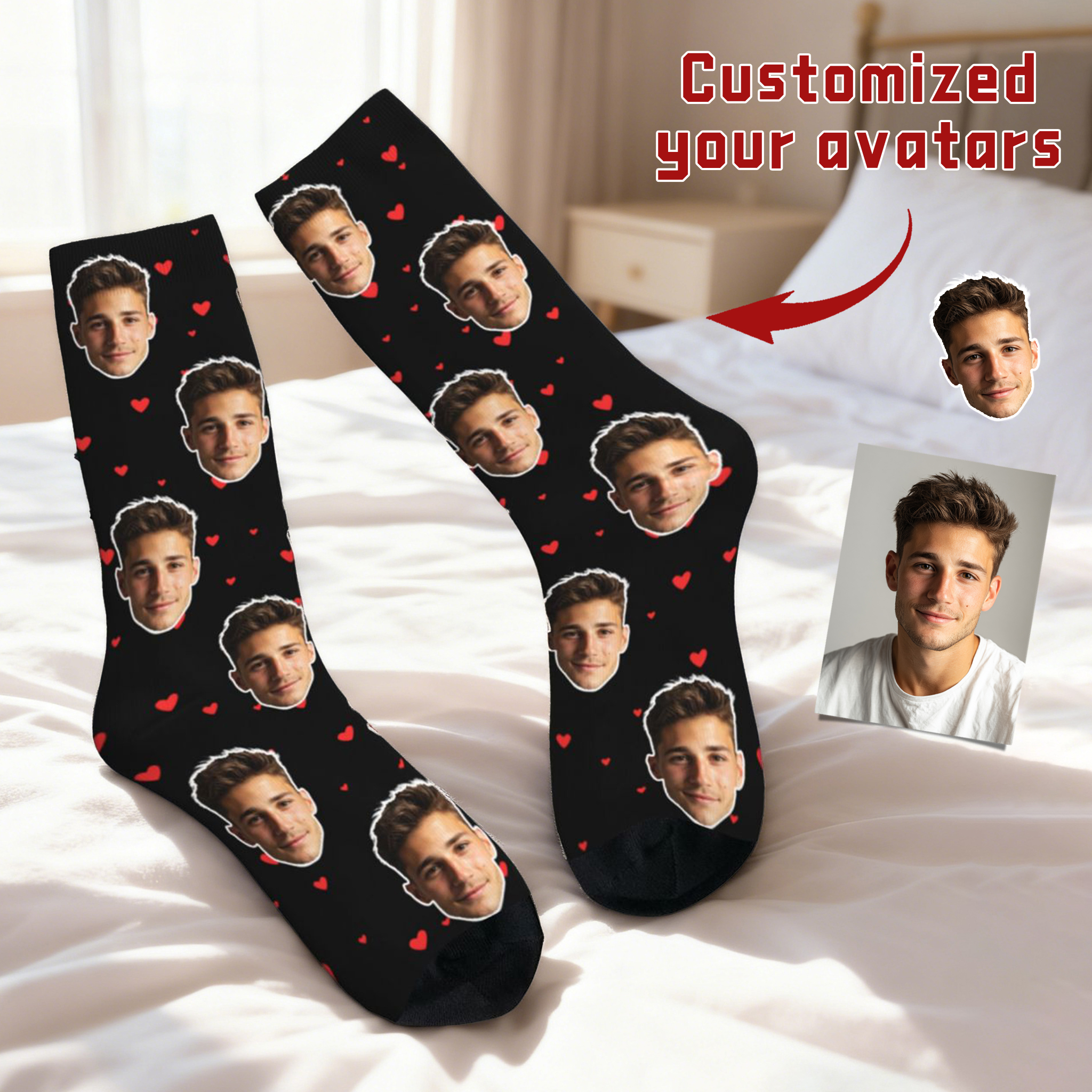 Customized face-shaped socks   - Photography Object 리뷰 및 가격