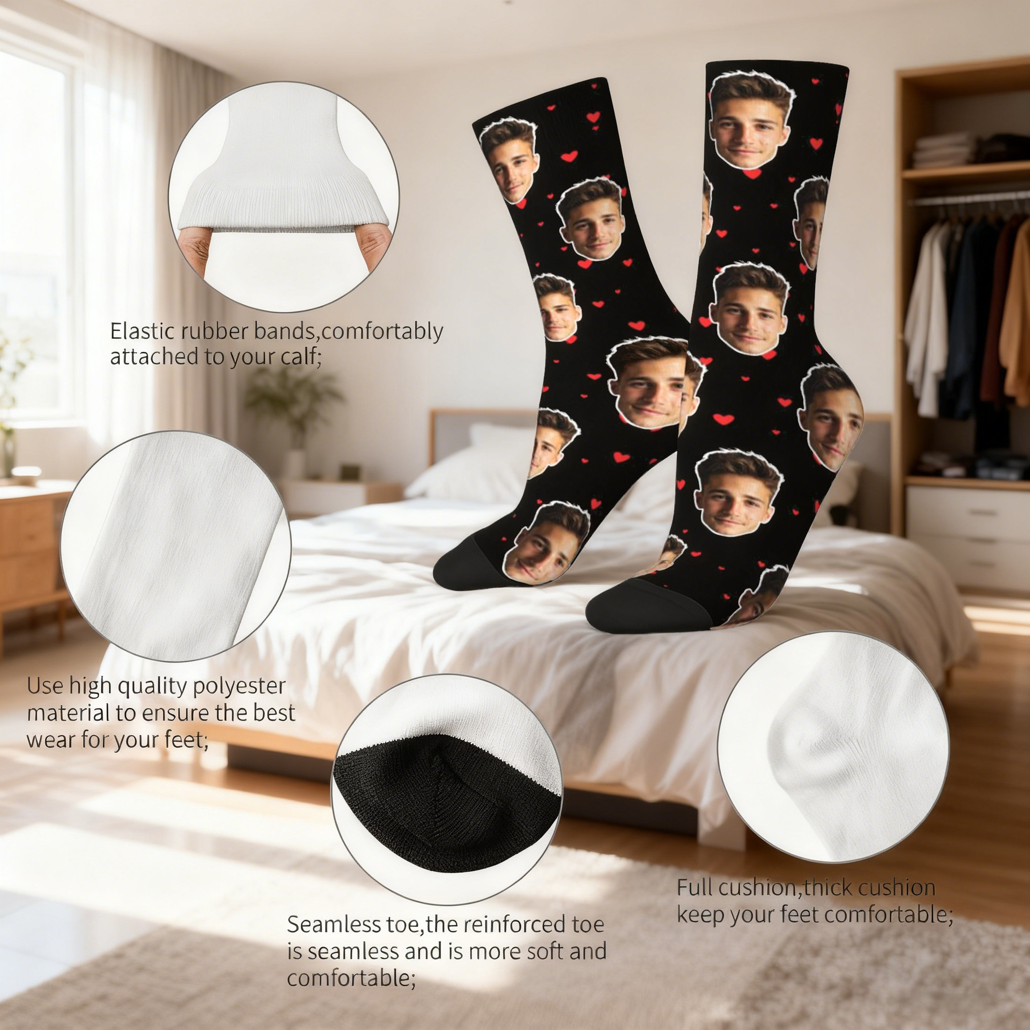 Customized face-shaped socks   - Photography Object 리뷰 및 가격