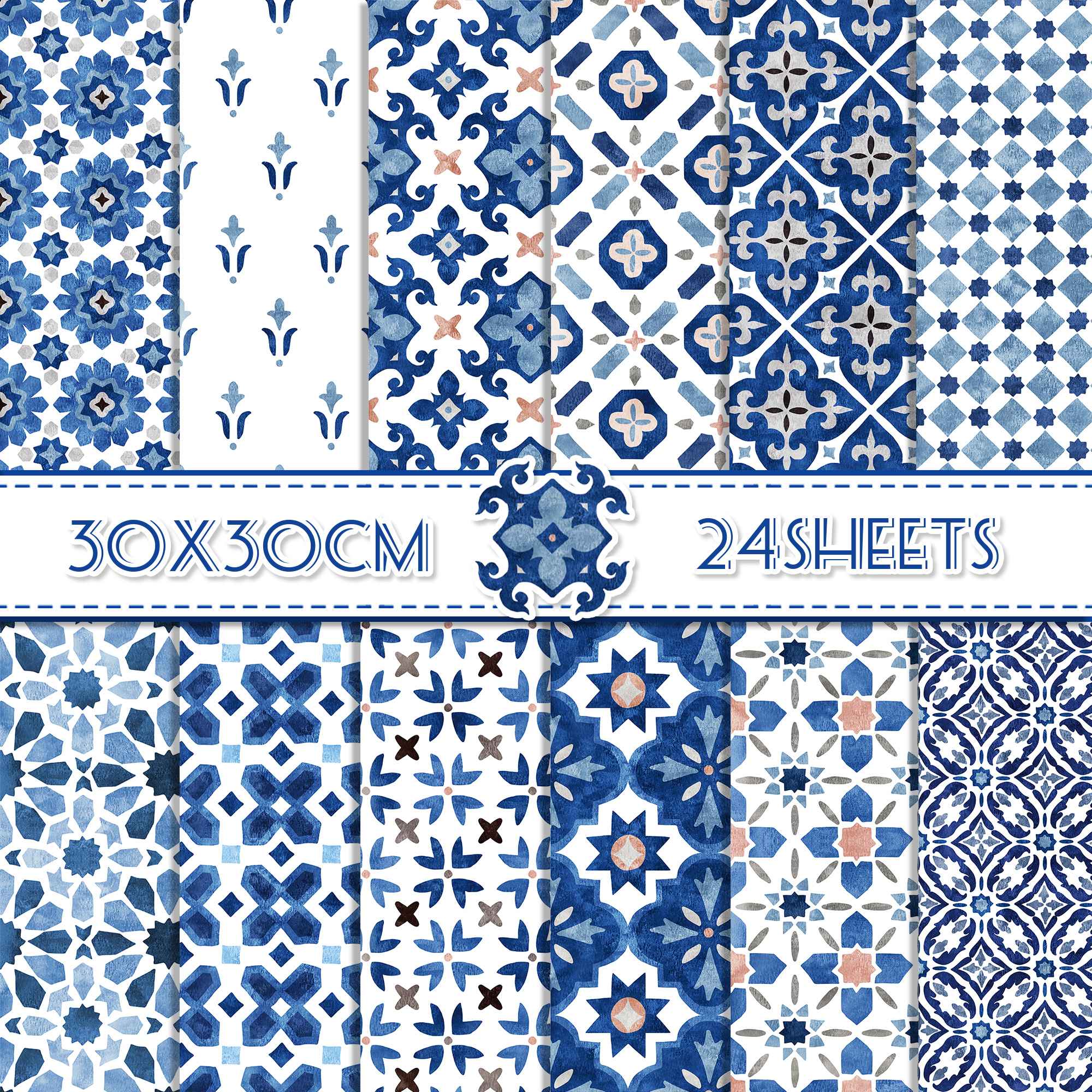 24pcs 30*30cm Mandala Scrapboo - Photography Paper 리뷰 및 가격