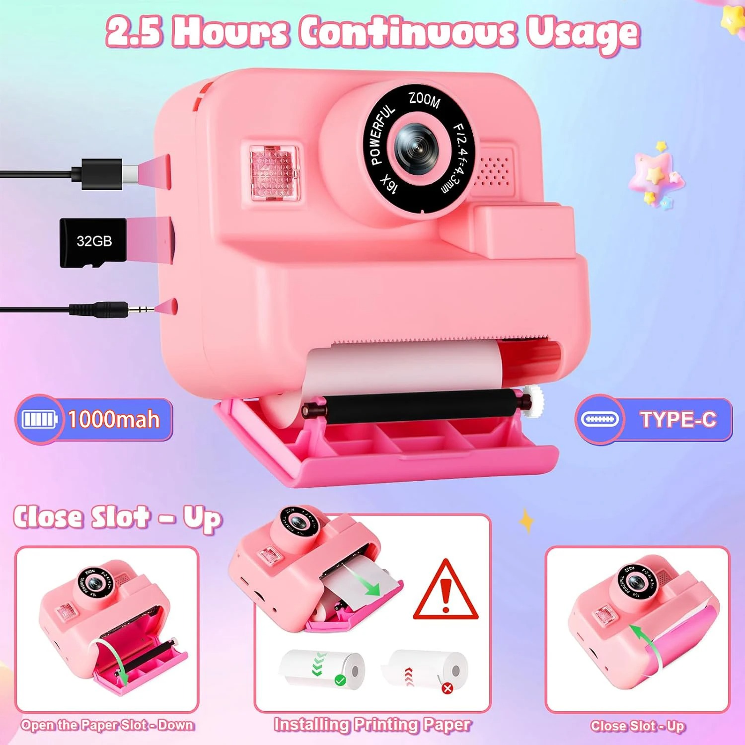 newInstant Print Camera With 3 - Photography Close Up 리뷰 및 가격