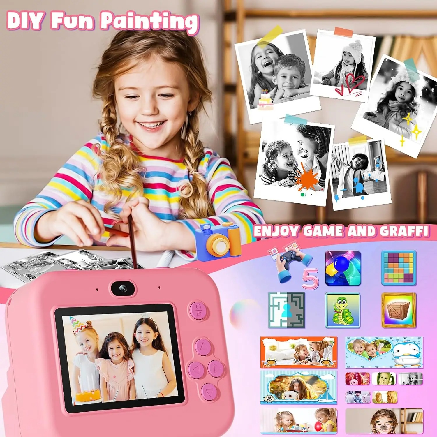 newInstant Print Camera With 3 - Photography Close Up 리뷰 및 가격