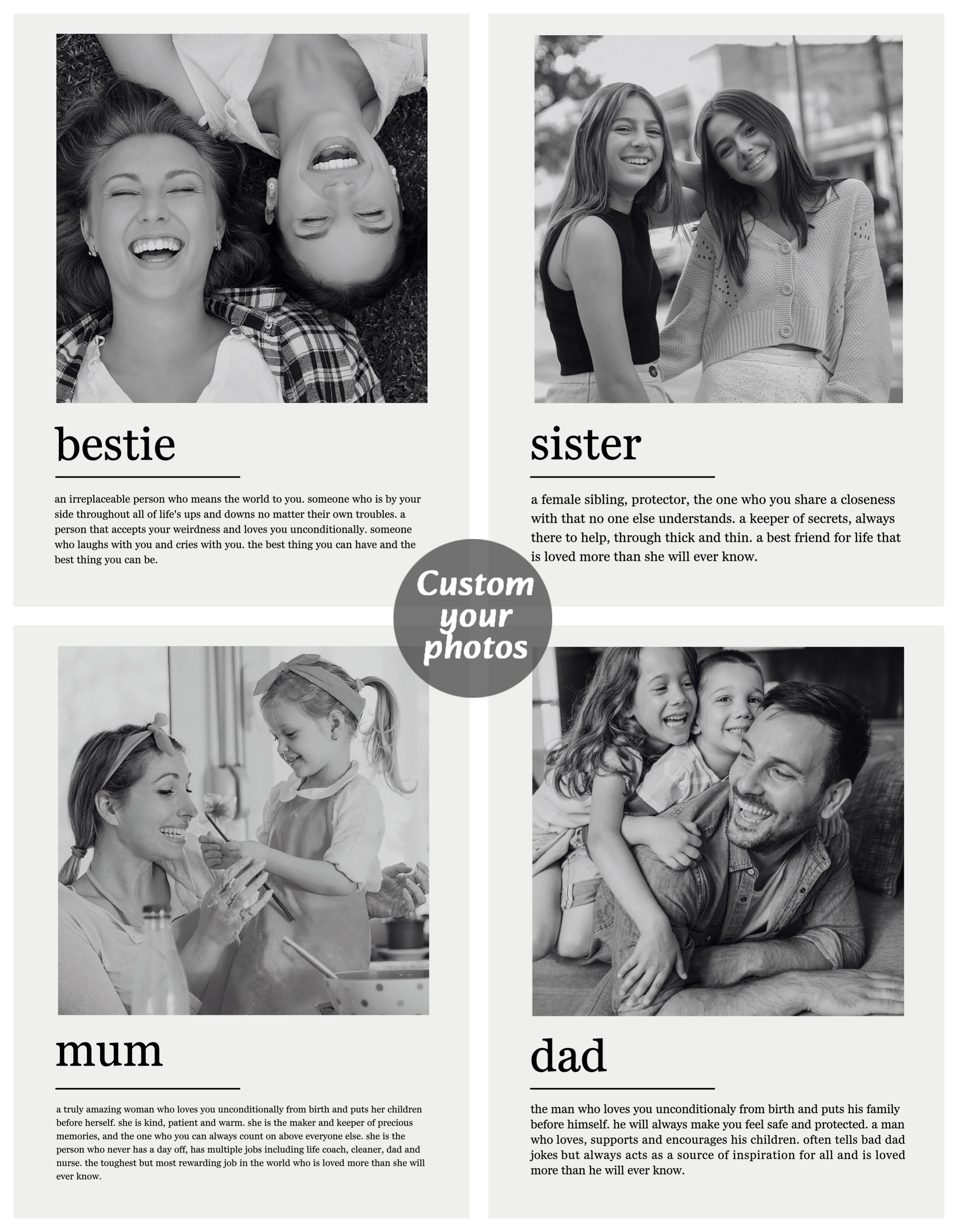 Custom Family Photo Canvas Pai - Photography Object 리뷰 및 가격