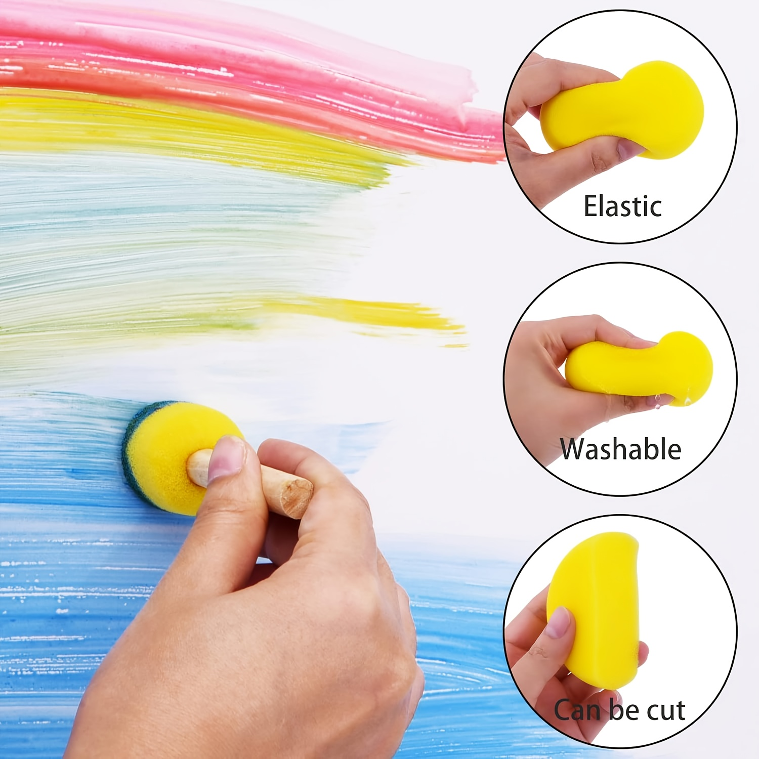 28 Pieces Round Sponge Brush,  - Photography Technique 리뷰 및 가격