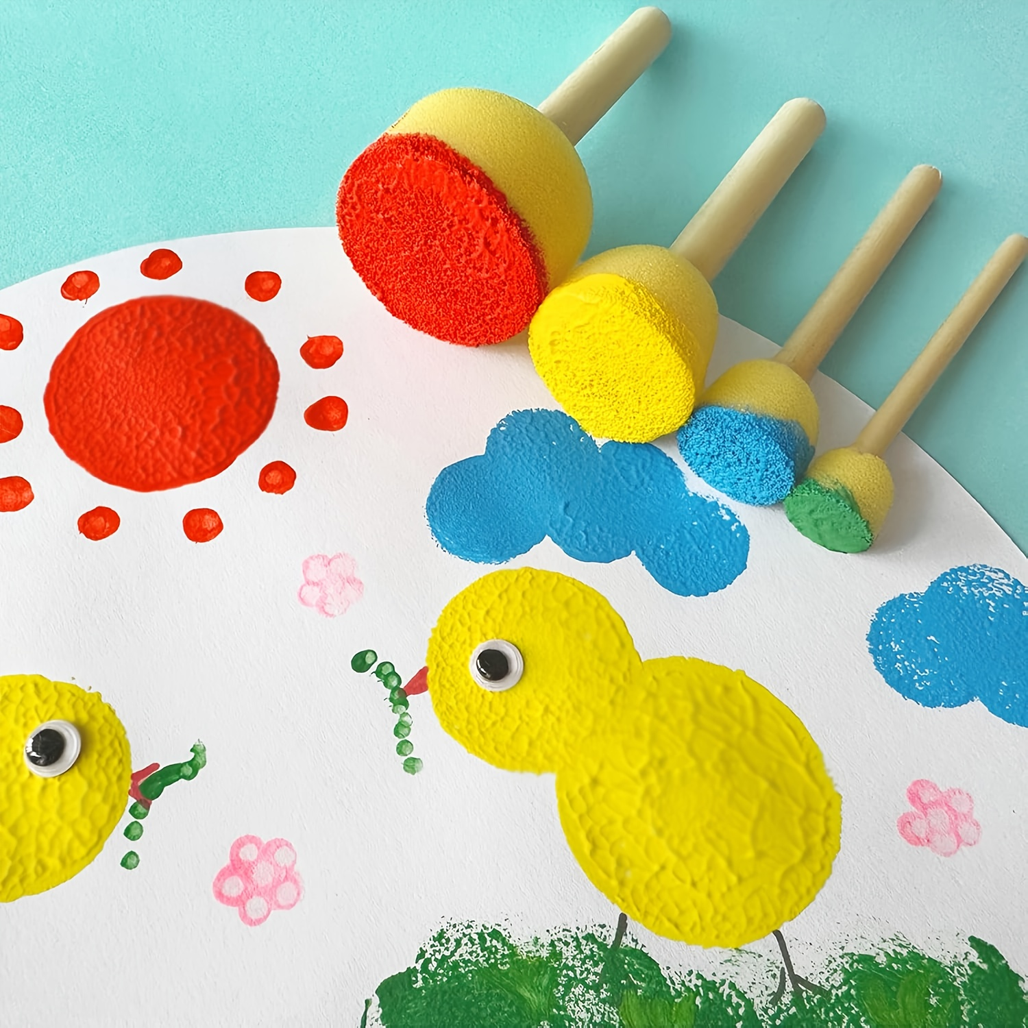 28 Pieces Round Sponge Brush,  - Photography Technique 리뷰 및 가격