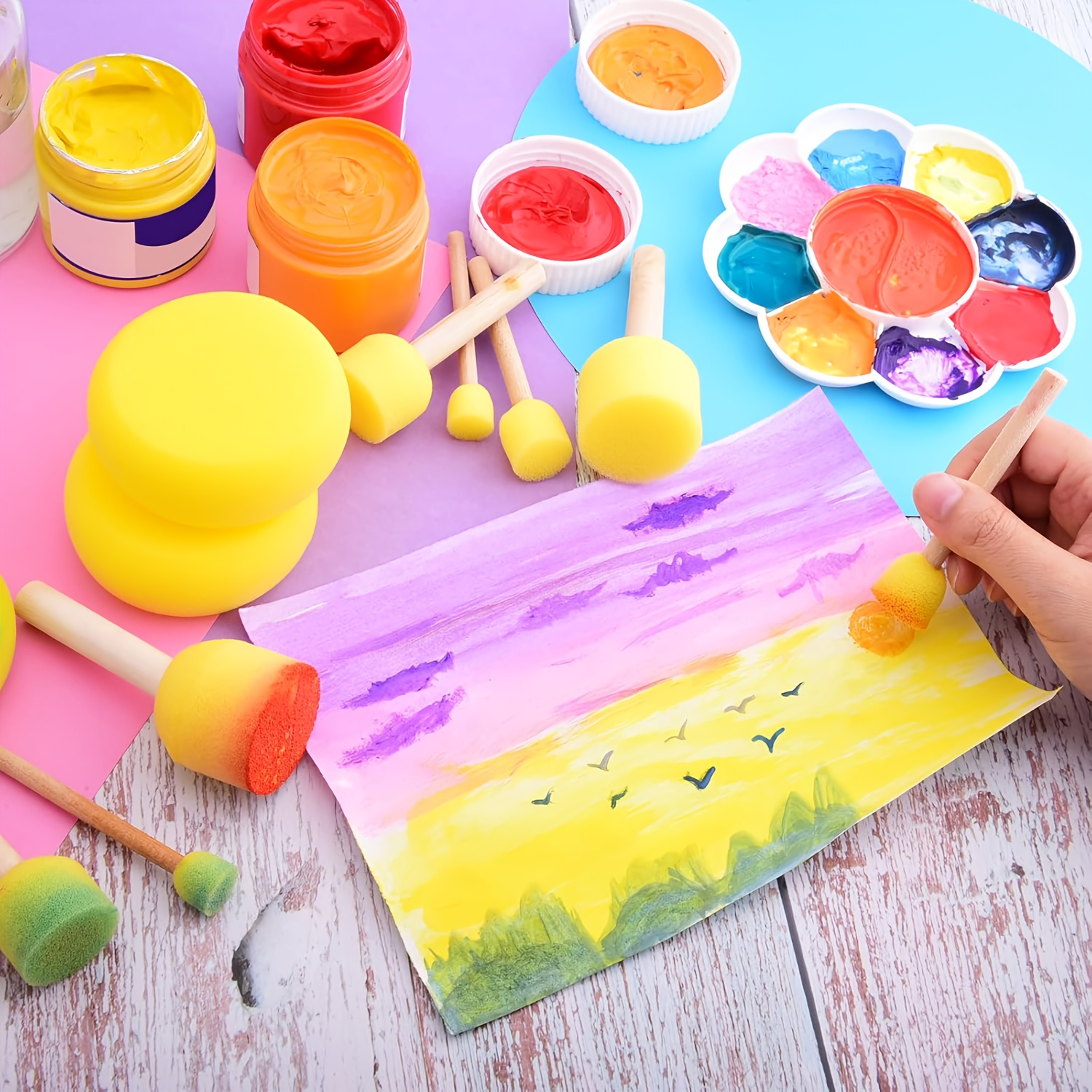 28 Pieces Round Sponge Brush,  - Photography Technique 리뷰 및 가격